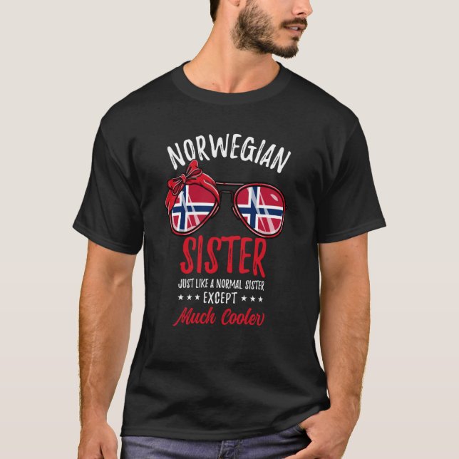 Camiseta Cool Norwegian Sister Sunglasses Norwegian Family (Anverso)
