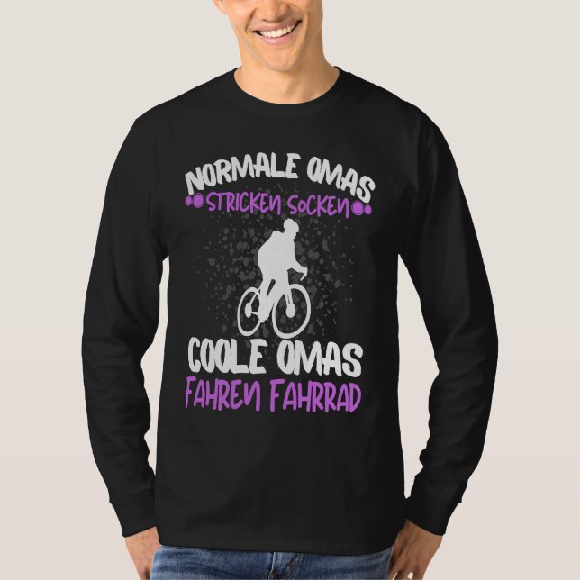Camiseta Cool Omas Riding Bicycle Rider Rentner Grandma Say (Anverso)