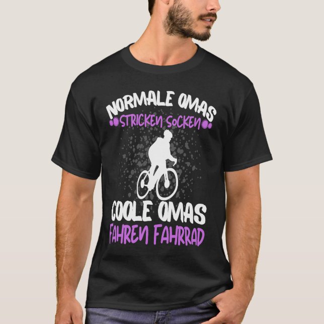 Camiseta Cool Omas Riding Bicycle Rider Rentner Grandma Say (Anverso)