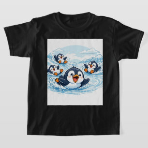 Camiseta Cool Penguin Slide – divertida gráfica de invierno