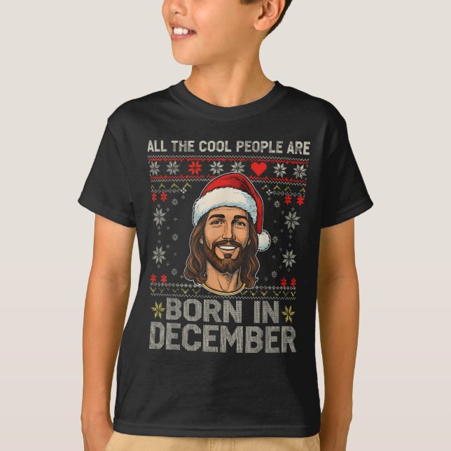 Camiseta Cool People Are Born In December Christian Christm (Anverso)