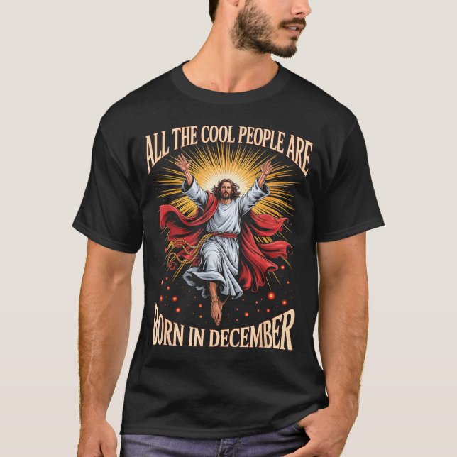 Camiseta Cool People Are Born In December Christian Christm (Anverso)