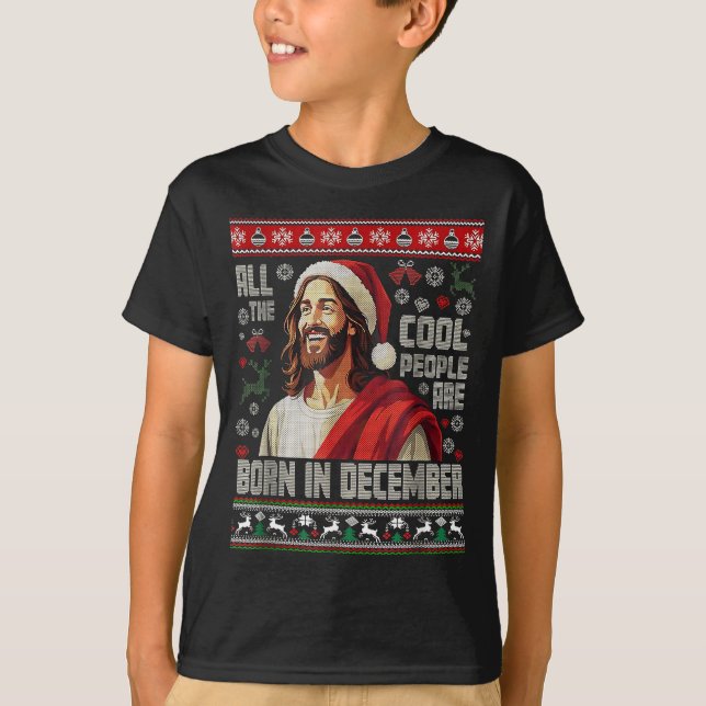Camiseta Cool People Are Born In December Christian Christm (Anverso)