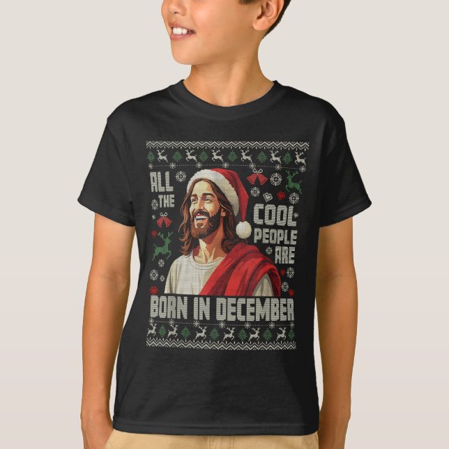 Camiseta Cool People Are Born In December Christian Christm (Anverso)