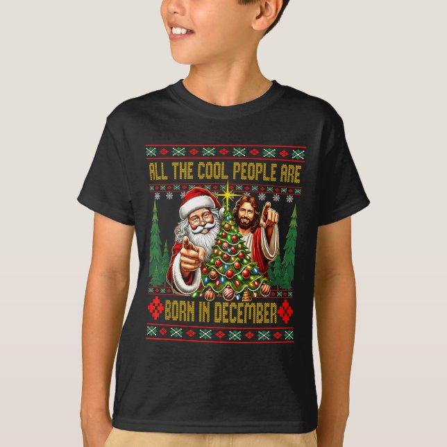 Camiseta Cool People Are Born In December Christian Christm (Anverso)