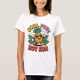 Camiseta Cool Pine Hot Sun Retro Pineapple Summer Vibes
