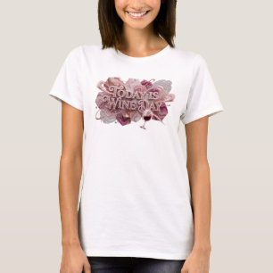 Camiseta Cool Pink HOY ES DÍA DEL VINO Cita