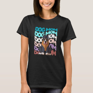 Camiseta Cool Pitbull Dog Mom Retro Vintage Dog Premium