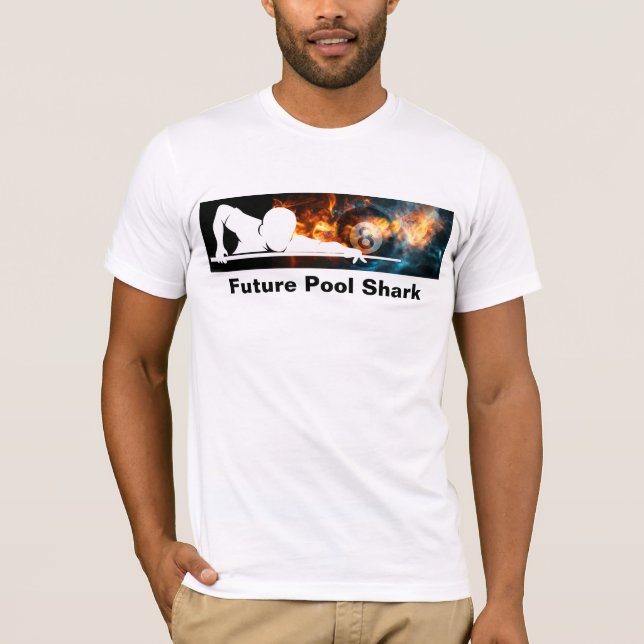 Camiseta Cool Pool Shark 8 Ball Billiards Tshirt (Anverso)