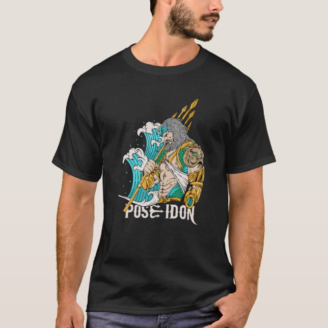 Camiseta Cool Poseidon God Of The Sea in Ancient Greek Reli (Anverso)