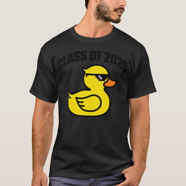 Camiseta Cool Proud of Class of 2025 with Rubber Yellow Duc (Anverso)