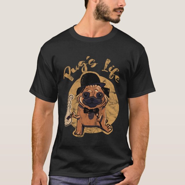 Camiseta cool  pug face  pug s life Christmas pug (Anverso)