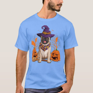 Camiseta Cool Pug Halloween Costumes Witch’s Hat Pumpkin