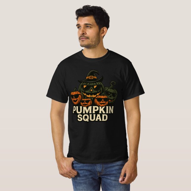 Camiseta Cool Pumpkin Squad Halloween Design (Anverso completo)