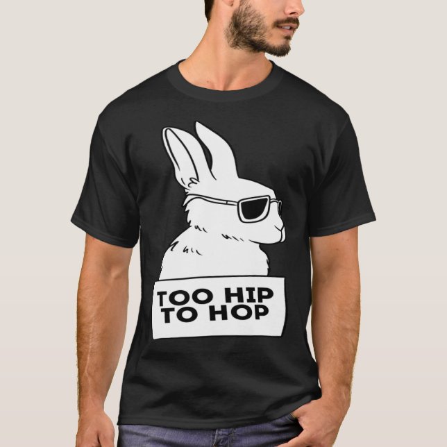 Camiseta cool rabbit bunny hip hop sunglasses chill (Anverso)