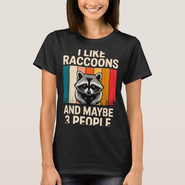 Camiseta Cool Raccoon Design For Men Women Kids Racoon Racc (Anverso)