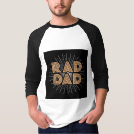 Camiseta Cool Rad Papá Blanco Marrón Negro Día del Padre