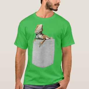 Camiseta Cool Reptile Lovers Fake Pocket Beard Dragon Lizar