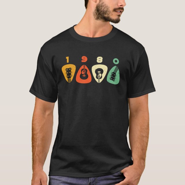 Camiseta Cool Retro 80s 1980 Bass Guitarist Rock Musician G (Anverso)