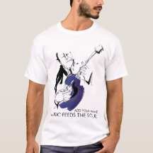 Cool Retro Guitarist Custom T-Shirt (名入れ対応)