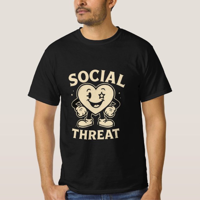 Camiseta cool retro heart shape men tee (Anverso)