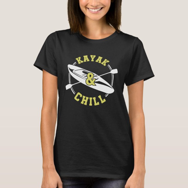 Camiseta Cool Retro Kayak & Chill Graphic For Kayaking (Anverso)