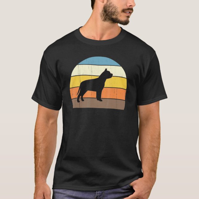 Camiseta Cool Retro Sunset Pit Bulls - Gran Dueño de Pitbul (Anverso)