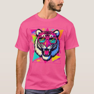Camiseta Cool Retroiger con gafas de sol de neón divertido