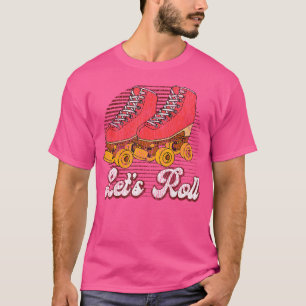 Camiseta Cool Roller Skating Skate Girl 1970S