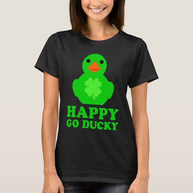 Camiseta Cool Rubber Duck Lover Lucky Go Ducky Funny St Pat (Anverso)