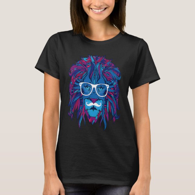Camiseta Cool  Sarcastic Lion Outfit Illustration Graphic (Anverso)