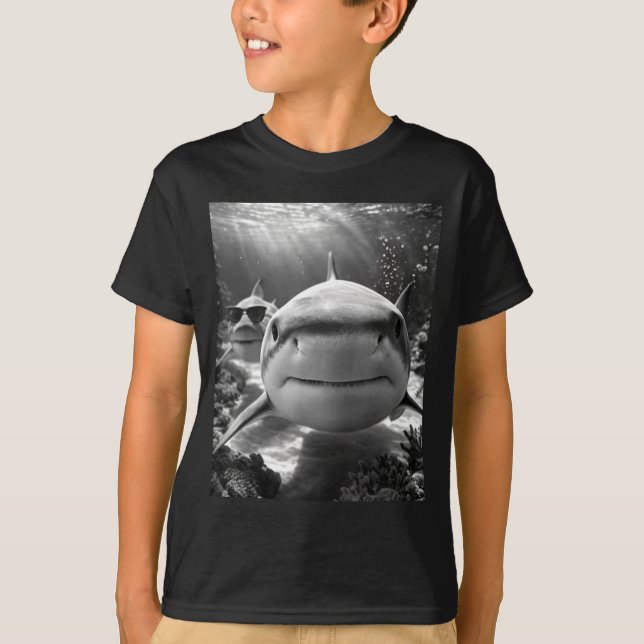 Camiseta Cool Shark Animal Selfie  (Anverso)