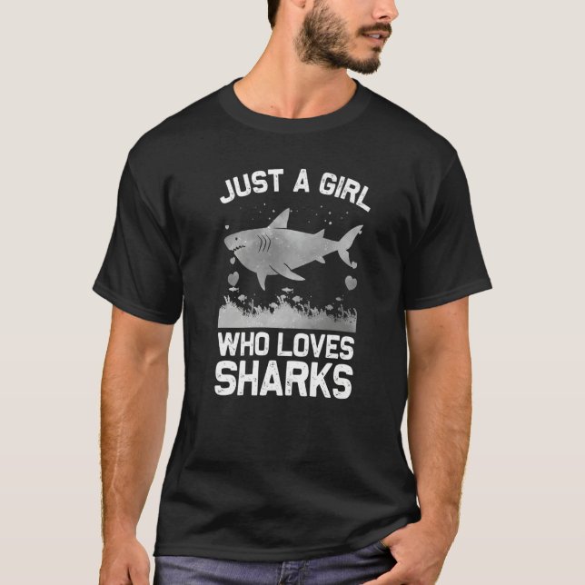 Camiseta Cool Shark For Women Girls Kids Shark Whale Shark  (Anverso)
