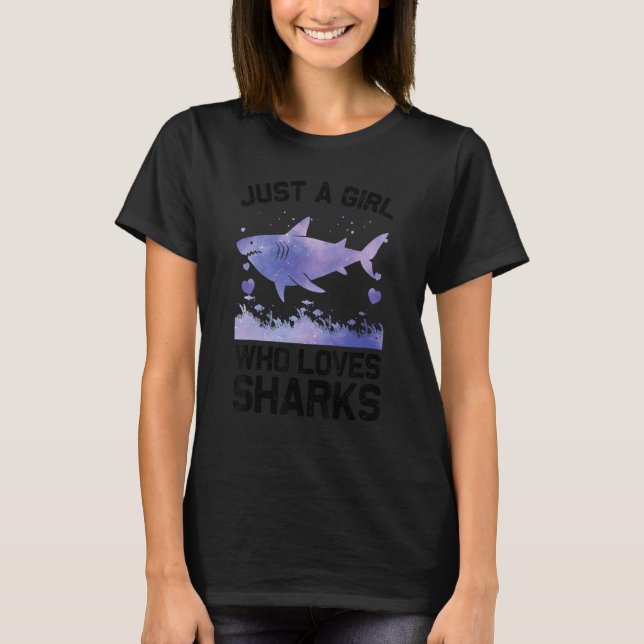 Camiseta Cool Shark For Women Girls Kids Shark Whale Shark  (Anverso)
