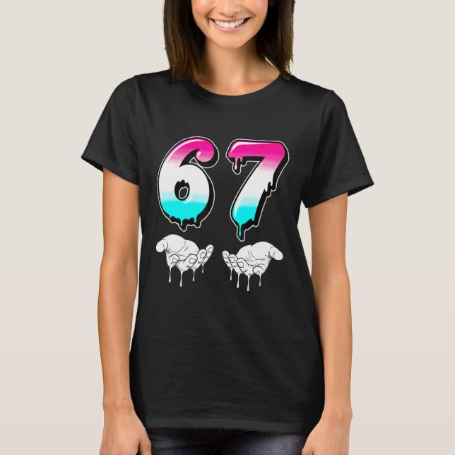 Camiseta Cool Six Seven 6 7 Meme Gen Alpha jerga Disfraz Ma (Anverso)