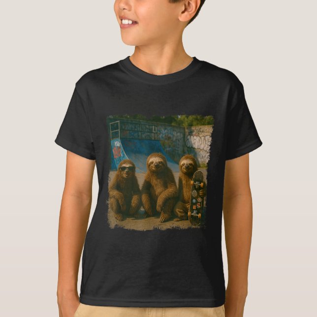 Camiseta Cool Sloths Skatepark Vintage Photo  (Anverso)