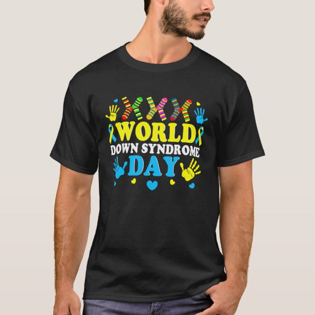 Camiseta Cool Socks World Down Syndrome Awareness Supporter (Anverso)