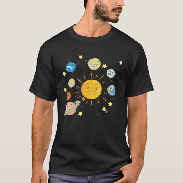 Camiseta Cool Solar System for Men Women Kids (Anverso)