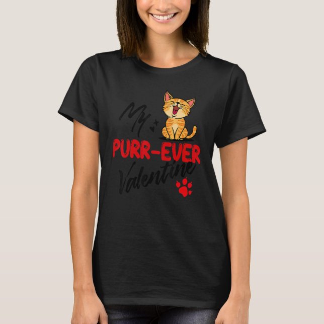 Camiseta Cool Statement Cat Romantic Love Valentine's Day P (Anverso)