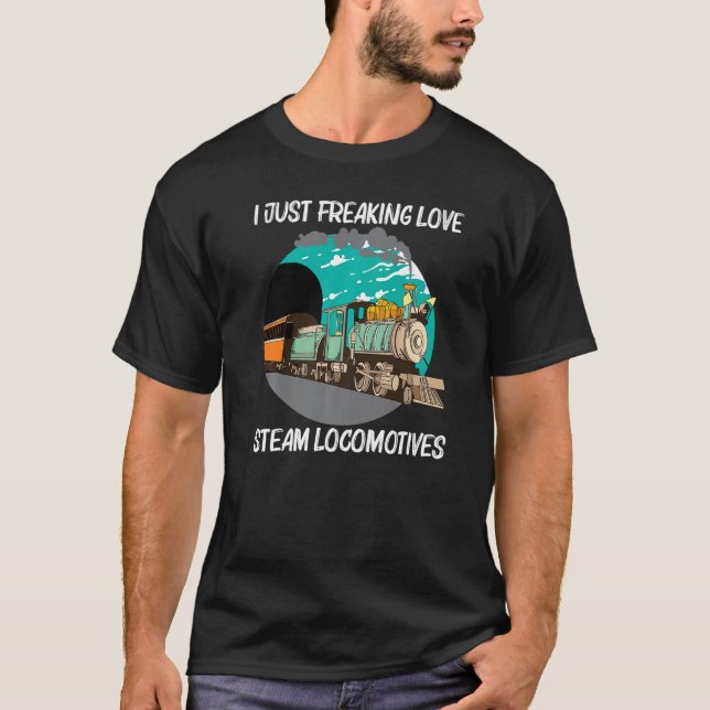 Camiseta Cool Steam Locomotive For Men Women Railroad Train (Anverso)