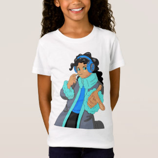 Camiseta Cool Stylish Girl Wear Headphone Headset Music