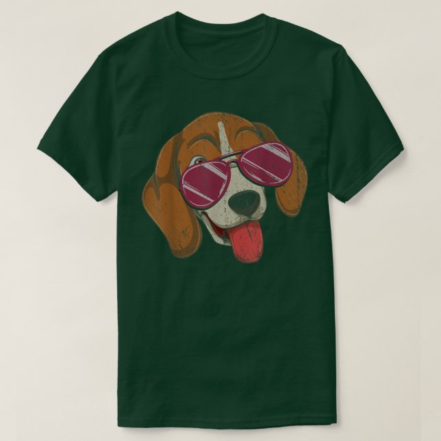 Camiseta Cool Sunglasses Dog Lover Pet Owner Dog Owner Beag (Diseño del anverso)