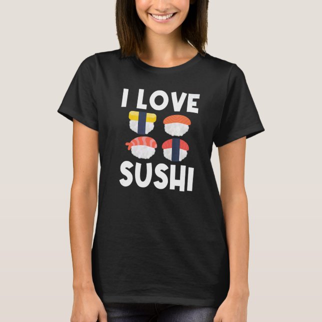 Camiseta Cool Sushi For Men Women Japanese Sashimi Seafood  (Anverso)