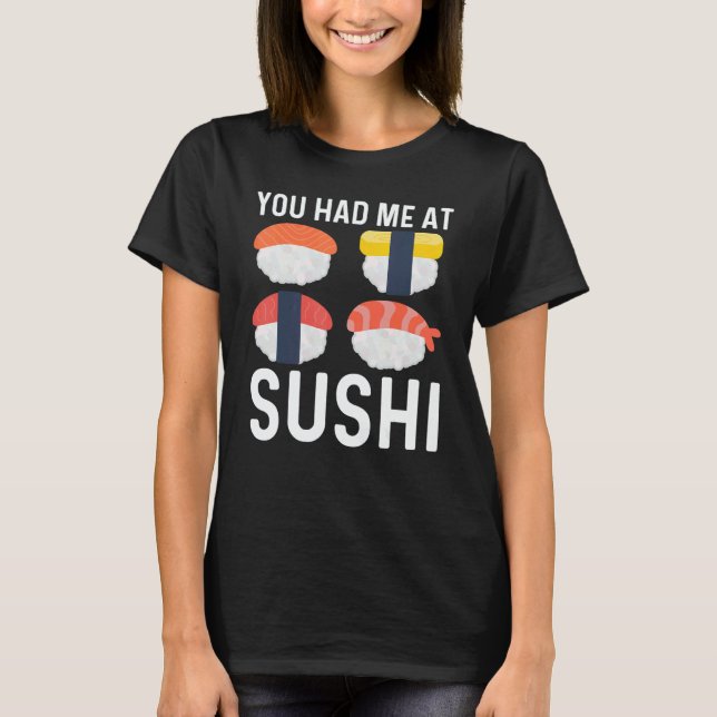Camiseta Cool Sushi For Men Women Japanese Sashimi Seafood  (Anverso)