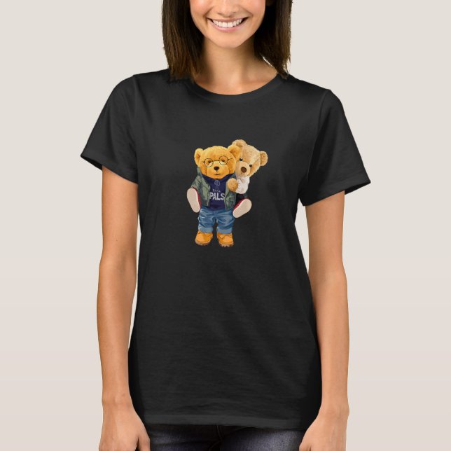 Camiseta Cool Teddy Bear Boys Best Friends Style Illustrati (Anverso)