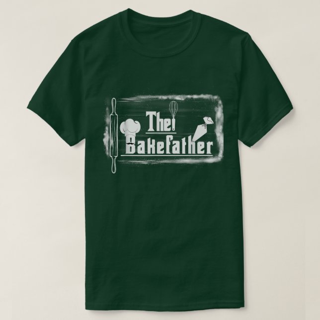 Camiseta Cool The Bakefather pastelería y reposter (Diseño del anverso)
