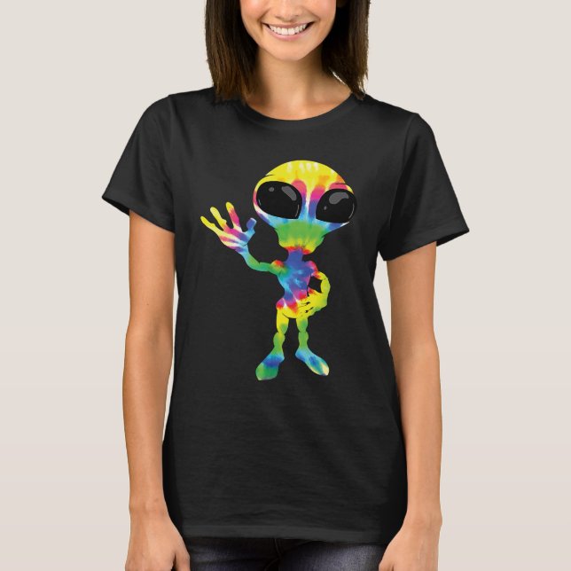 Camiseta Cool Tie Dye Alien   Dyed Extraterrestrial (Anverso)