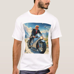 Camiseta cool Trump Motorcycle Alien Planet Spaceship MAGA
