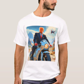 Camiseta cool Trump Motorcycle Alien Planet Spaceship MAGA