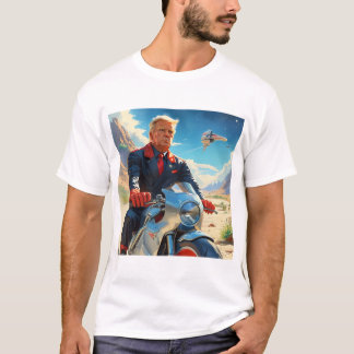 Camiseta cool Trump Motorcycle Alien Planet Spaceship MAGA